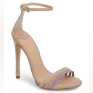 Tony Bianco Aroma Strappy Heeled Sandal In Blush Suede